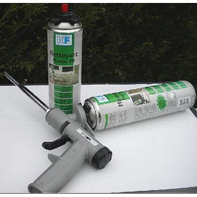 KIT  PISTOLET PROFESSIONNEL PLUS BOMBE DE   800 ml  ET NETTOYANT 650 ML KF