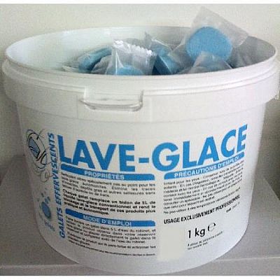 LAVE-GLACE EN SEAU DE 100 GALETS EFFERVESCENTS de 5 L